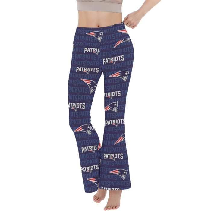 New England Patriots Zubaz All-Over Print Women's Reversible High-Waisted Yoga Pants - Image 3