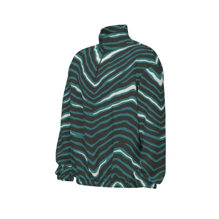 Philadelphia Eagles Zubaz All-Over Print Unisex Turtleneck Zippered Sweatshirt - Image 4