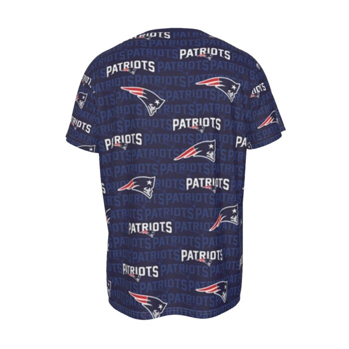 New England Patriots Zubaz All-Over Print Men's Round Neck Short Sleeve T-Shirt - Image 2
