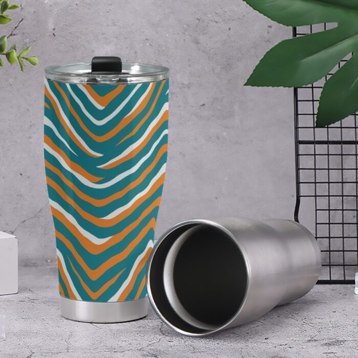 Miami Dolphins Zubaz 30OZ Cone Car Cup - Image 1