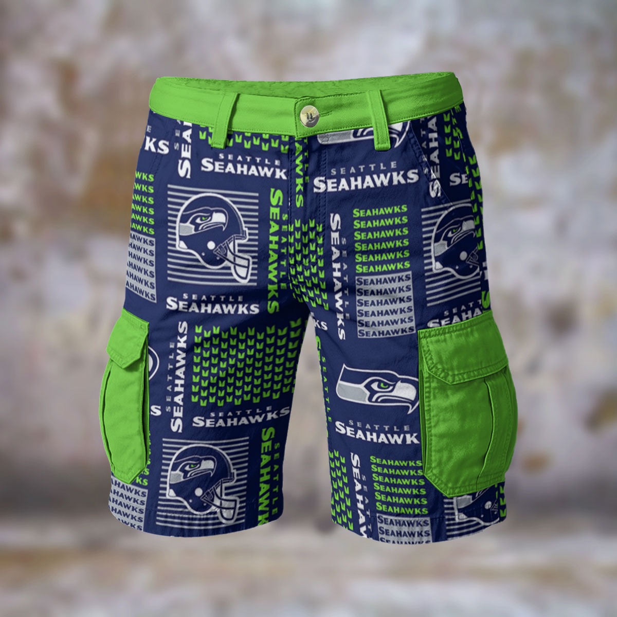 Seattle Seahawks football Cargo Shorts