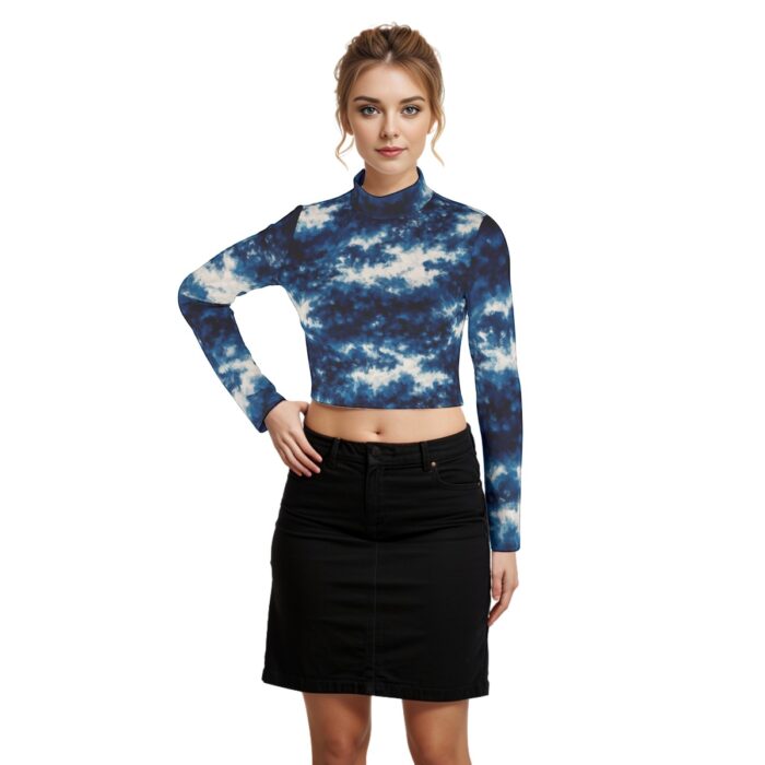 Dallas Cowboys Zubaz Eco-Friendly All-Over Print Women's Turtleneck T-shirt With Long Sleeve - Image 5