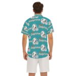 Miami Dolphins Zubaz All-Over Print Men's Deep V-neck Short Sleeve T-shirt - Image 3