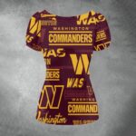 Washington Commanders Women's Puff Sleeve Pleated Shirt - Image 2
