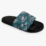 Philadelphia Eagles Zubaz Men's Velcro Slippers - Image 9