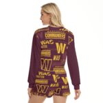 Washington Commanders Women's Short Sweatshirt And Pants Suit - Image 4