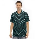 Philadelphia Eagles Zubaz All-Over Print Men's Polo Shirt | Velvet - Image 3
