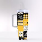 Pittsburgh Steelers Zubaz 40 oz Tumbler With Handle - Image 5