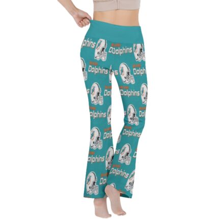 Miami Dolphins Zubaz All-Over Print Women's Reversible High-Waisted Yoga Pants