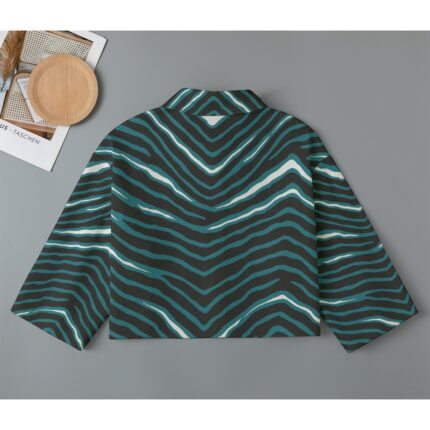Philadelphia Eagles Zubaz All-Over Print Women's Cropped Jacket | 245GSM Cotton