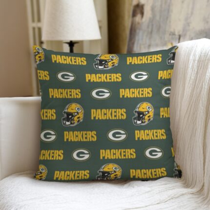 Green Bay Packers All-Over Print couch pillow with pillow Inserts