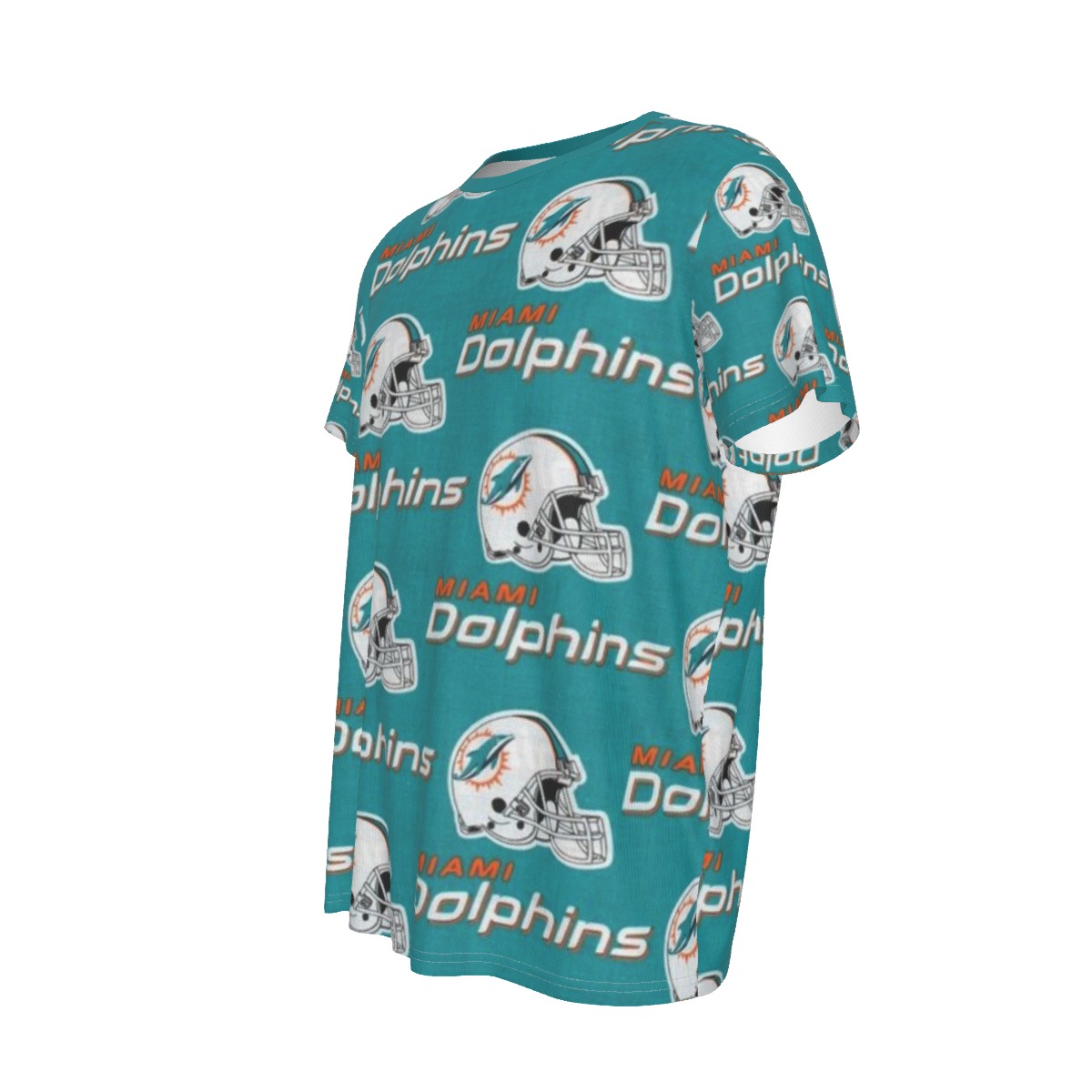 Miami Dolphins Zubaz All-Over Print Men's Round Neck Short Sleeve T-Shirt - Image 3