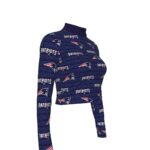 New England Patriots Zubaz Eco-Friendly All-Over Print Women's Turtleneck T-shirt With Long Sleeve