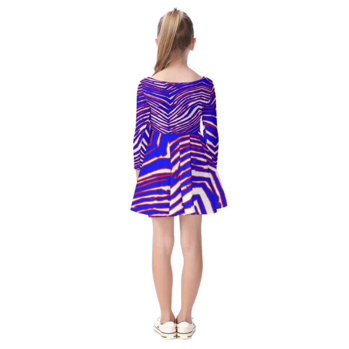 Buffalo Bills Zubaz All-Over Print Kid's Long Sleeve Dress - Image 1