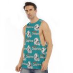 Miami Dolphins Zubaz All-Over Print Men's O-neck Long Tank Top - Image 3