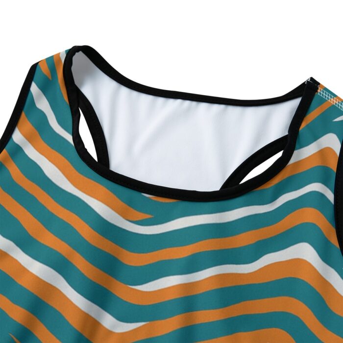 Miami Dolphins Zubaz All-Over Print Women's Sports Bra|210GSM - Image 3