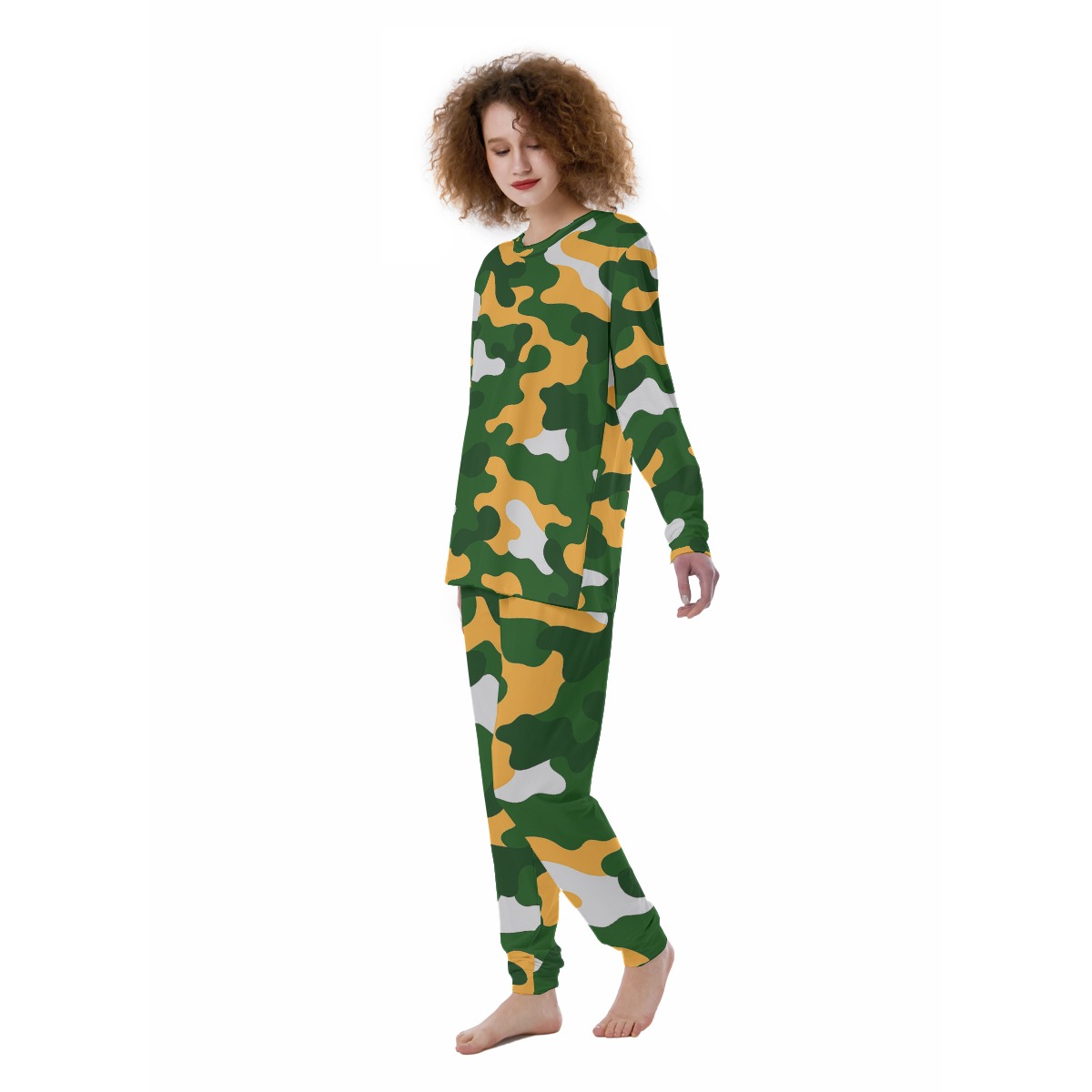 Green Bay Packers All-Over Print Women's Pajamas - Image 4