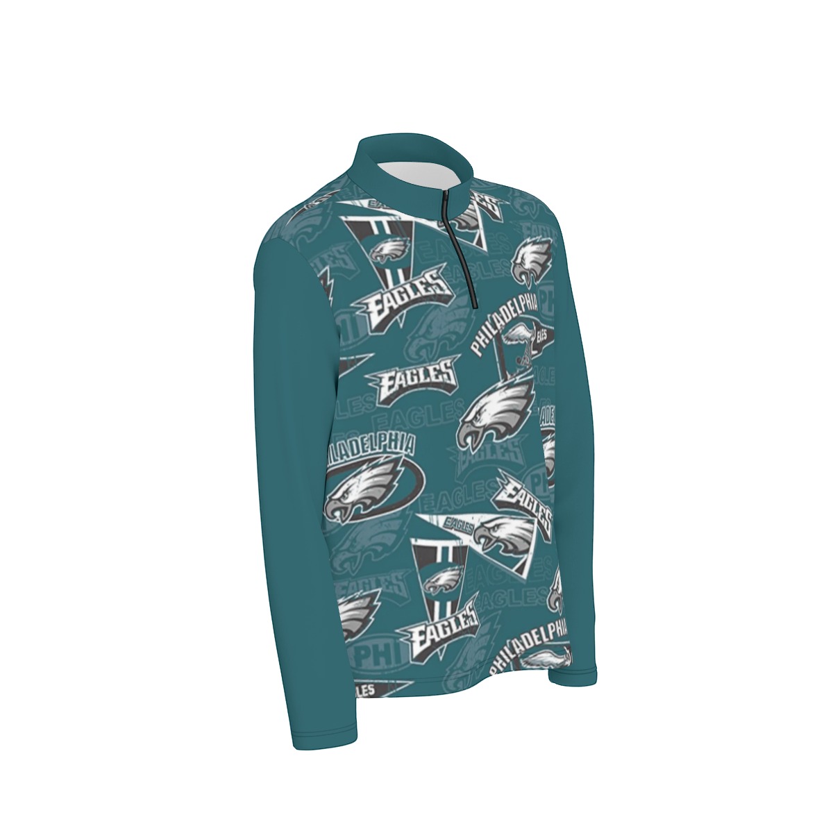 Philadelphia Eagles Zubaz All-Over Print Men's Half Zip Pullover - Image 5