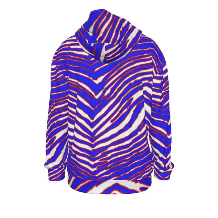 Buffalo Bills Zubaz All-Over Print Men's Drop Shoulder Patch Pocket Hoodie - Image 3