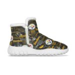 Pittsburgh Steelers Zubaz All-Over Print Women's Zip-up Snow Boots - Image 5