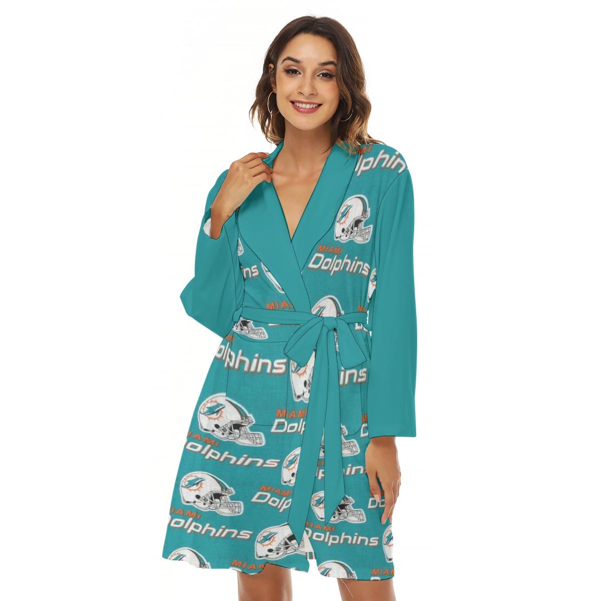 Miami Dolphins Zubaz All-Over Print Women's Robe