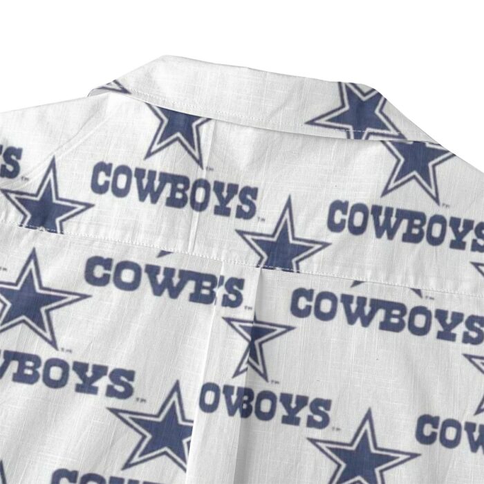 Dallas Cowboys Zubaz All-Over Print Men's Casual Hawaiian Short Sleeve Shirt | 125GSM Cotton - Image 7