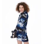 Dallas Cowboys Zubaz All-Over Print Women's Long Hoodie