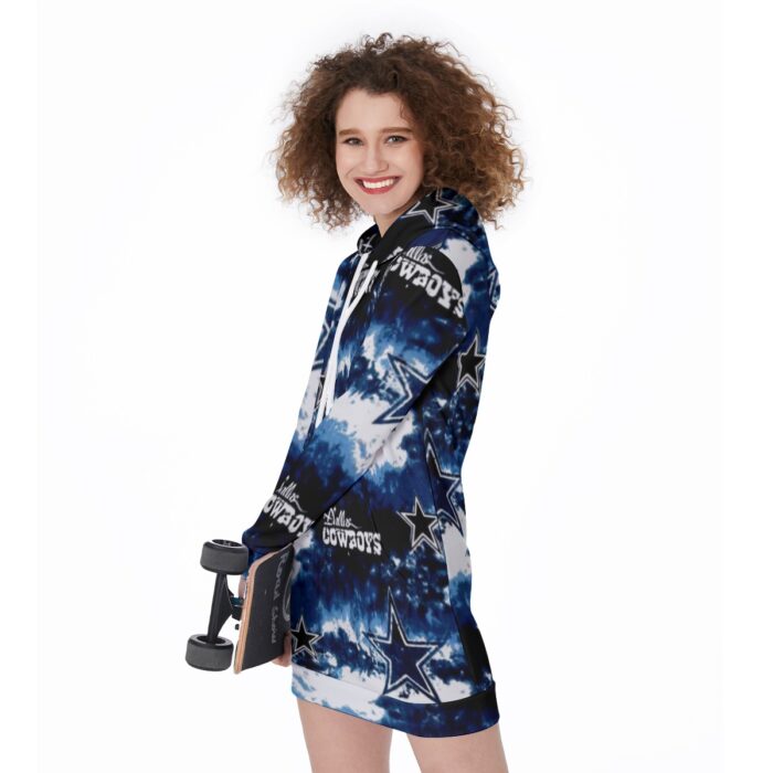 Dallas Cowboys Zubaz All-Over Print Women's Long Hoodie - Image 1