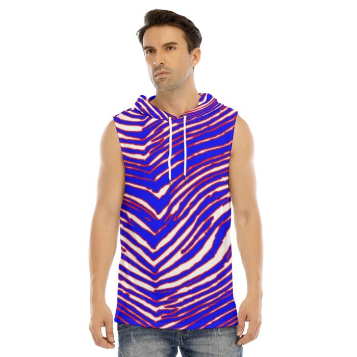 Buffalo Bills Zubaz All-Over Print Men's Tank Hooded Vest - Image 1