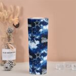Dallas Cowboys Zubaz Skinny Tumbler Stainless Steel with Lids 30OZ - Image 2