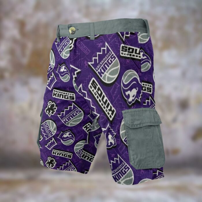 Sacramento Kings basketball purple Cargo Shorts - Image 2