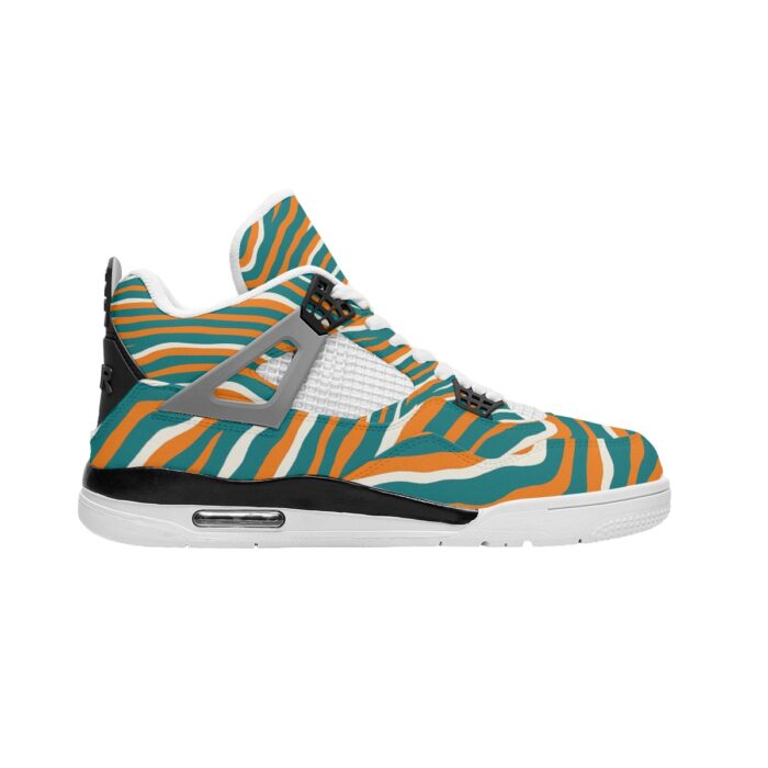 Miami Dolphins Zubaz All-Over Print Men's Air Cushion Basketball Shoes - Image 2