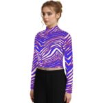 Buffalo Bills Zubaz Eco-Friendly All-Over Print Women's Turtleneck T-shirt With Long Sleeve - Image 2