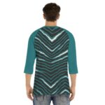 Philadelphia Eagles Zubaz All-Over Print Men's O-neck Raglan Sleeve T-shirt - Image 4