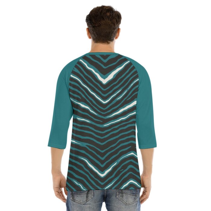 Philadelphia Eagles Zubaz All-Over Print Men's O-neck Raglan Sleeve T-shirt - Image 4