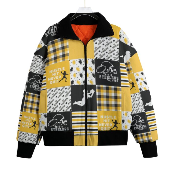 Pittsburgh Steelers Zubaz All-Over Print Unisex Knitted Fleece Lapel Outwear - Image 1