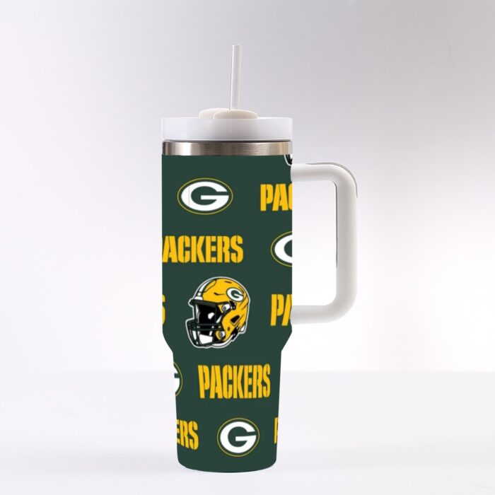 Green Bay Packers 40 oz Tumbler With Handle - Image 1