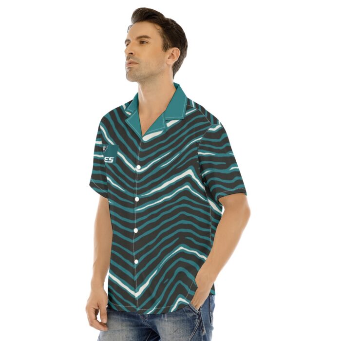 Philadelphia Eagles Zubaz All-Over Print Man's Short Sleeves Shirt - Image 3