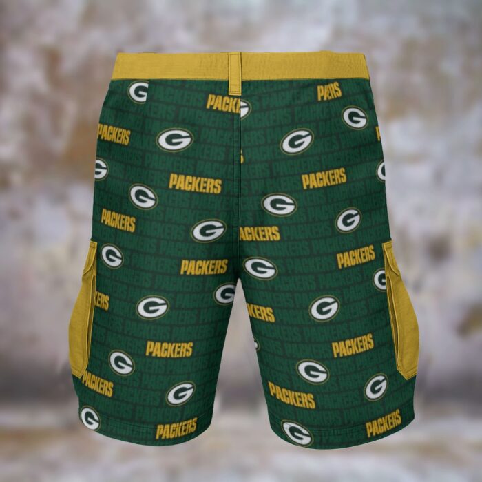 Green Bay Packers football Cargo Shorts - Image 3