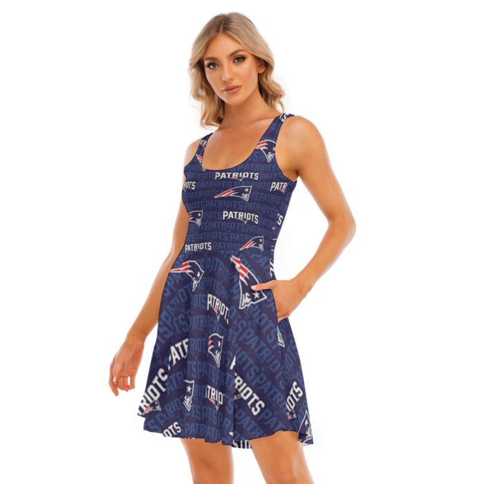 New England Patriots Zubaz All-Over Print Women's Tank Vest Dress - Image 5