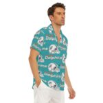 Miami Dolphins Zubaz All-Over Print Men's Deep V-neck Short Sleeve T-shirt - Image 4