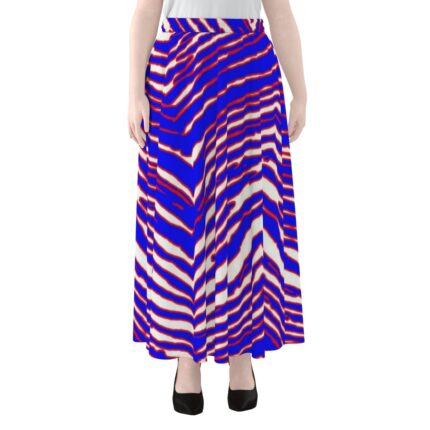 Buffalo Bills Zubaz All-Over Print Women's Maxi Chiffon Skirts With Lining