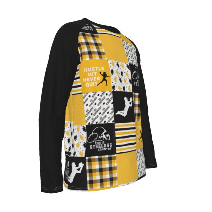 Pittsburgh Steelers All-Over Print Men's Long Sleeve T-shirt With Raglan Sleeve - Image 2