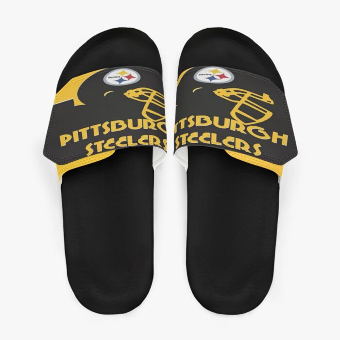 Pittsburgh Steelers Zubaz Men's Velcro Slippers - Image 9