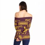 Washington Commanders Women Off-Shoulder Long Sleeve Top - Image 2