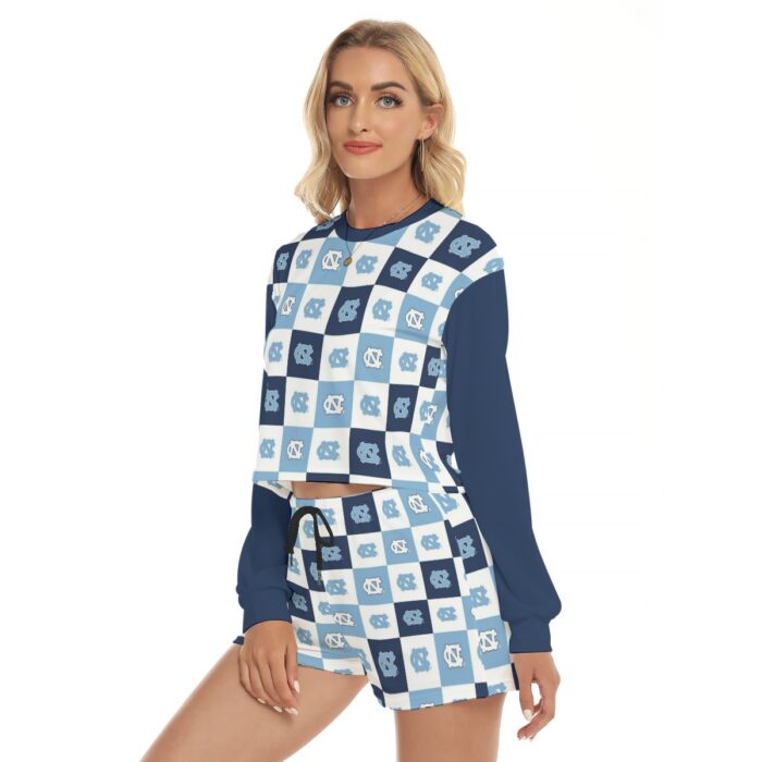 North Carolina at Chapel Hill Tar Heels Women's Short Sweatshirt And Pants Suit - Image 2