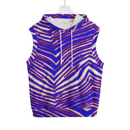 Buffalo Bills Zubaz All-Over Print Unisex Hooded Vest | 310GSM Cotton