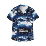 Dallas Cowboys Zubaz All-Over Print Kid's Hawaiian Vacation Shirt | 115GSM Cotton poplin - Image 4