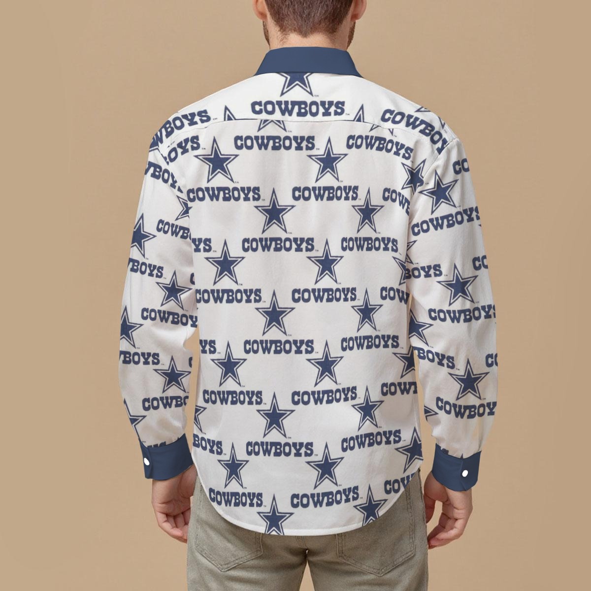 Dallas Cowboys Men's Slim Fit Long Sleeve Shirt - Image 2