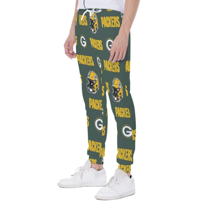 Green Bay Packers All-Over Print Men's Sweatpants - Image 5